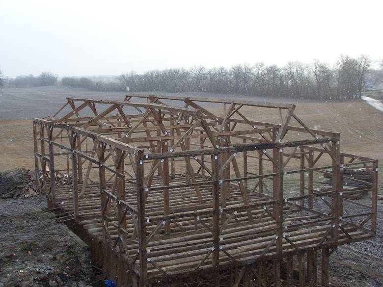 Rupple Barn Frame Ready to be Dismantled